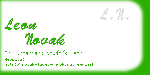 leon novak business card